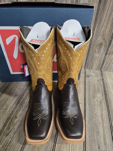 TONY LAMA 3203 WOMENS 7.5B GABRIELLA 11" DARK CHOCOLATE WESTERN BOOT NEW IN BOX - Picture 5 of 9