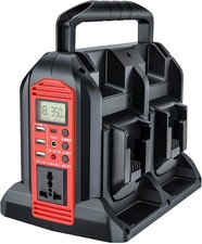 4-Ports 350W Power Inverter for Milwaukee 18v Battery DC 18V to AC 110V  120V