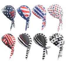 8 Pack Do Rag Skull Caps for Men Cap Bandana Hat Sweat Wicking Cooling Helmet...