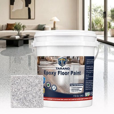 Epoxy Colored Sand Floor Paint for Concrete, High-Gloss, -Leveling Coating, W...