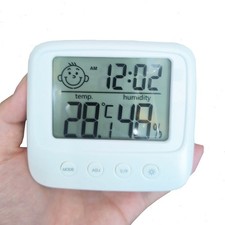 Indoor Home Thermometer Hygrometer LCD Temperature Humidity Meter Alarm Clock