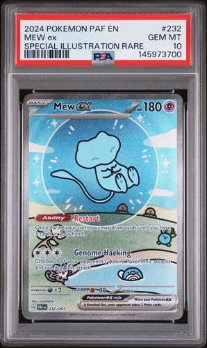 2024 POKEMON PAF EN-PALDEAN FATES SPECIAL ILLUSTRATION RARE #232 MEW EX PSA 10
