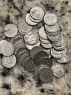 1943 & Others 10C Dime - Lot Of 50 -  90% Silver Dimes (1964 and Earlier)
