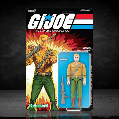 GI Joe Duke (Cartoon) Action Figure 3.75'' With O-Ring Super7 +