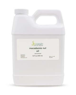 Macadamia Nut Oil Cold Pressed 100% Pure & Natural by Soapeauty 32 fl oz