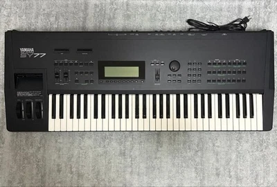 Yamaha SY77 Synthesizer Digital Keyboard 61 Keys 1989s Black sound AC Adapter - Image 1 of 4