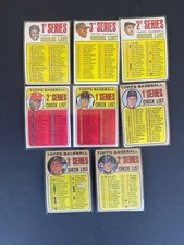 Vintage 1960s Topps Baseball Checklist Lot Mantle Mays Aaron Gibson
