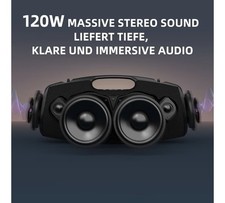 ZEALOT Bluetooth Lautsprecher,120W Bluetooth Extremer Bass,Ipx6