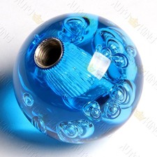 Blue Ball 60mm W-power Transparent Manual Crystal Bubble Shift Knob