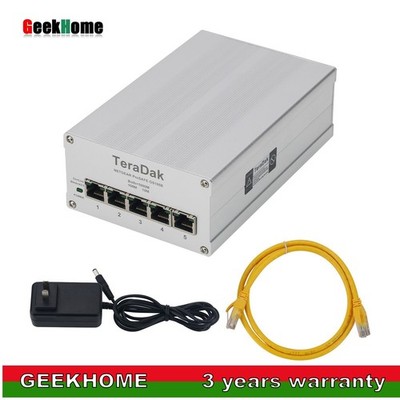 TeraDak 1000M Gigabit Switch 5 Port Switch (OCXO Version)