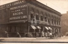 Swift & Co. Meats Storefront Sign St. Paul MN Minnesota RPPC Photo Postcard COPY