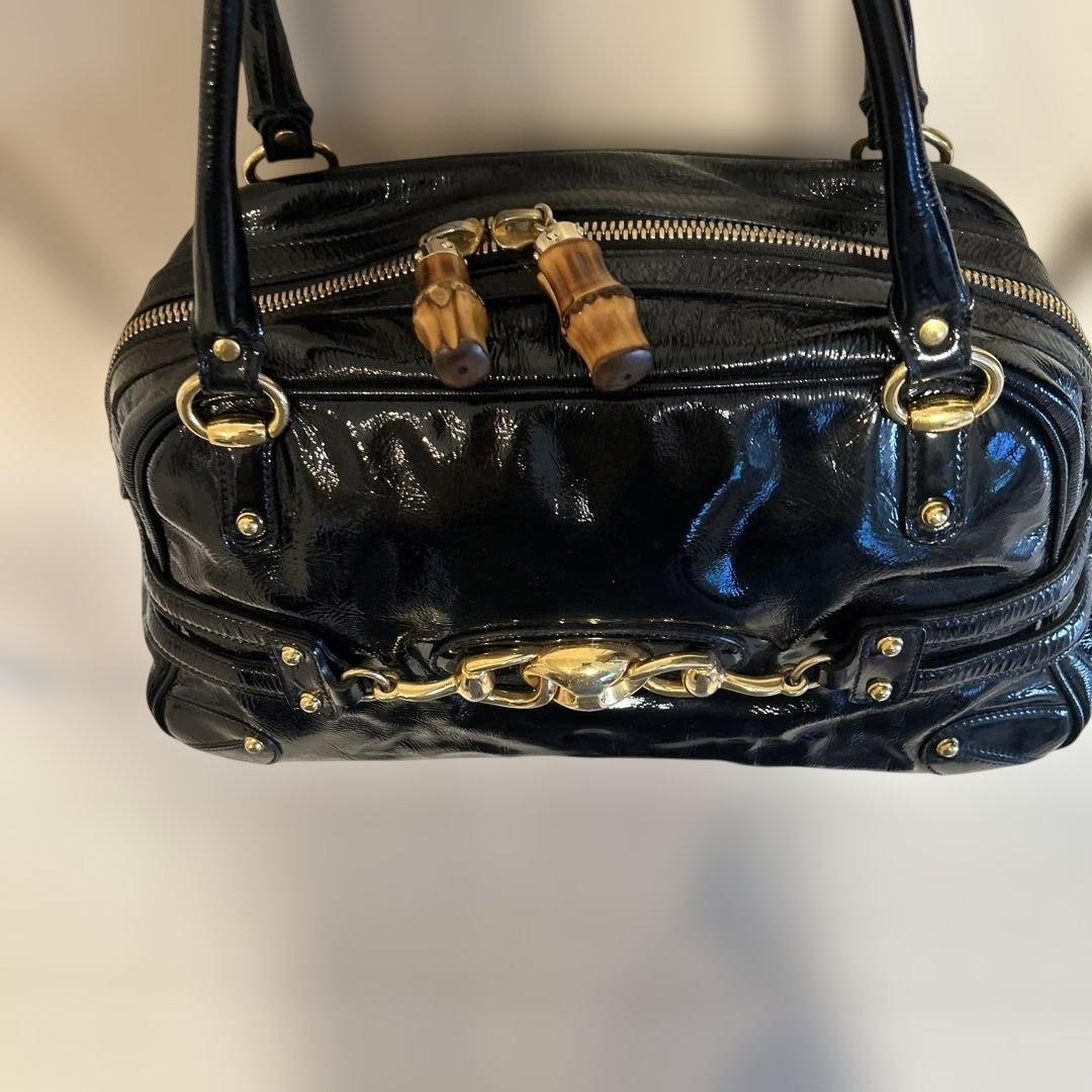 Minimal Horsebit Bamboo Leather Handbag Shoulder Bag Crossbody Bag Women - GUCCI thumbnail 7