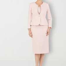 Giovanna 3 Pc Skirt Suit Pink Size 10 Jewel Button Church Formal Wedding Baby