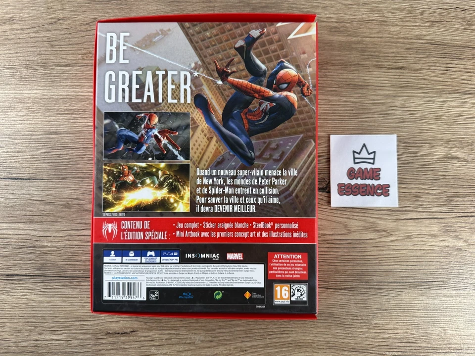 Marvel Spider-Man Edition Spéciale Steelbook PS4 PAL FR PlayStation 4 Special - Photo 2/4