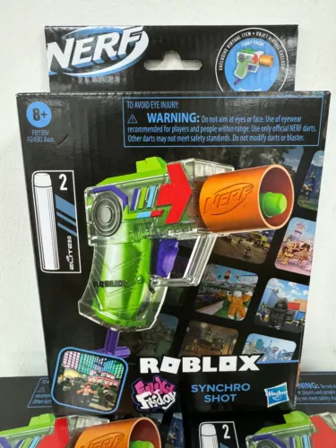 Hasbro NERF Roblox Funky Friday Synchro Shot Dart Blaster with UNUSED CODE MISB