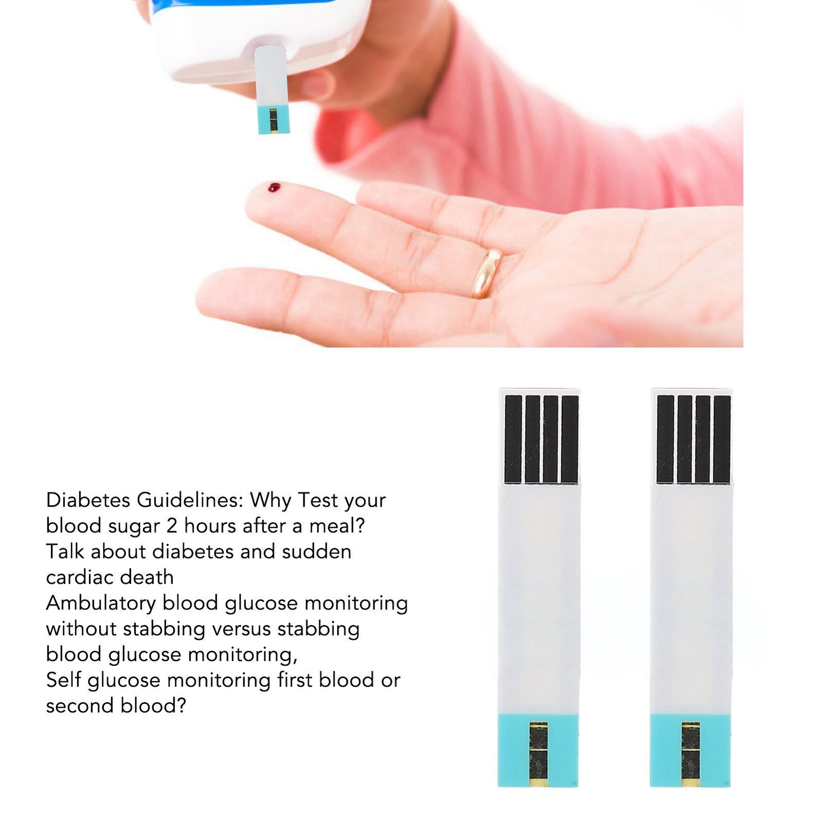 HO 50 Count Blood Glucose Test Strips Accurate PET Blood Sugar Test