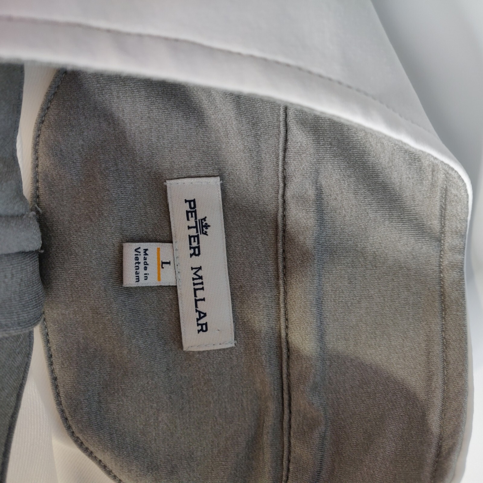 Peter Millar Solid White  1/4 zip Performance Str… - image 8