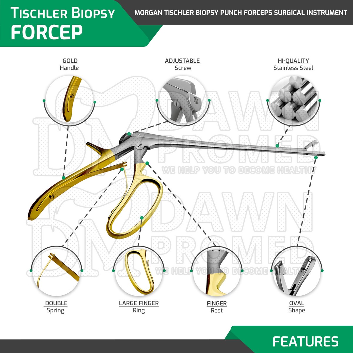 Forceps Medical Tischler Morgan Biopsy Forceps - 3mm X 7mm Bite With ...