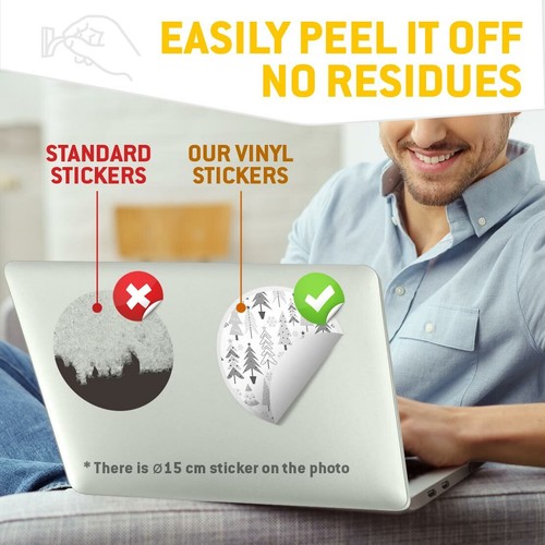 2 x Vinyl Stickers 20cm (bw) - Pretty Christmas Trees Xmas #38796 - Bild 4 von 8