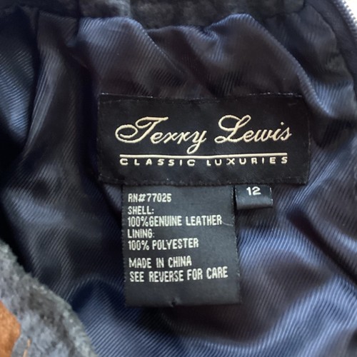 Vintage Terry Lewis Rock Wildleder Patchworks Fischschuppen Gr. 12 80er 90er - Bild 3 von 9
