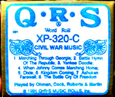 QRS Word Roll CIVIL WAR MUSIC XP-320-C Extended Play 8 Select Player Piano Roll