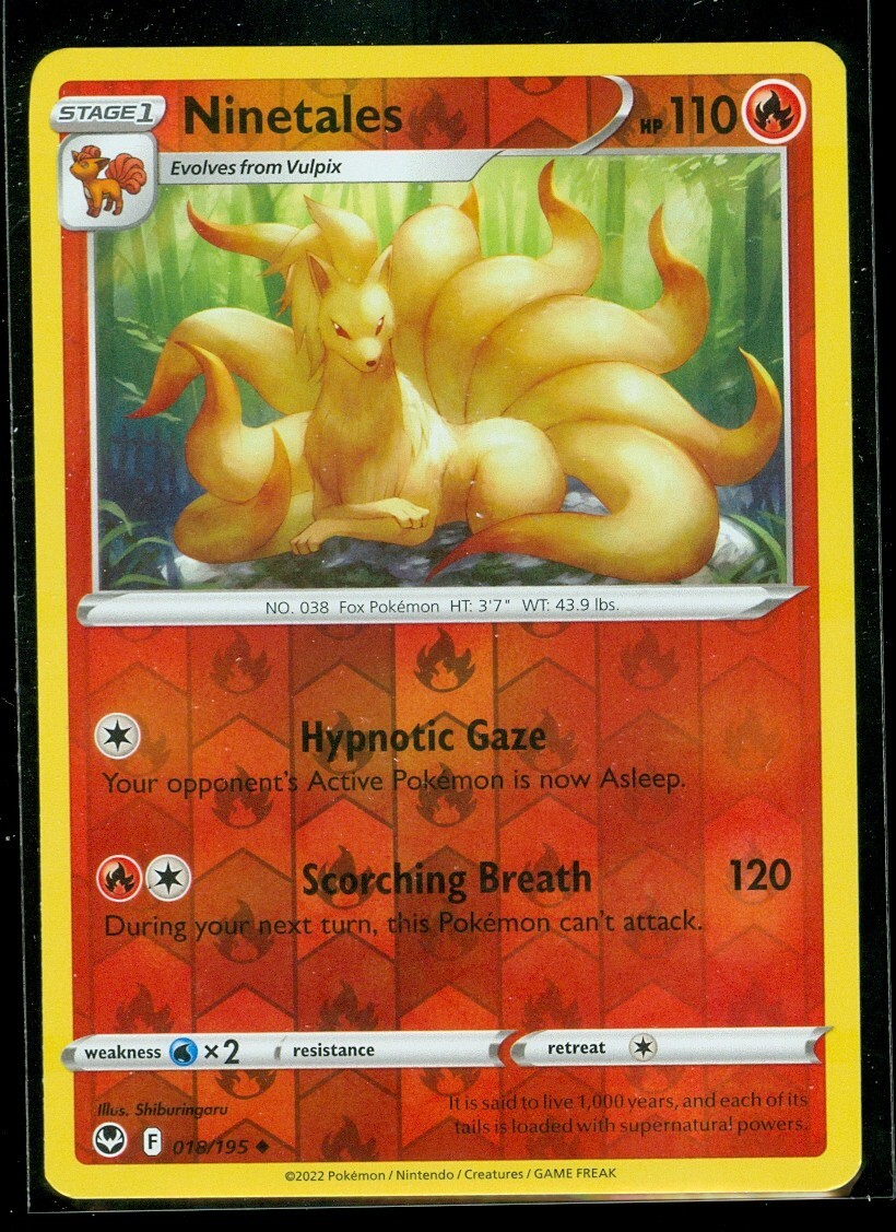 ポケモンカードゲーム Pokemon Ninetales Holo HGSS DP L1 Set JP Pokemon NINETALES 018/195 - Silver Tempest - Rev Holo - - MINT | eBay