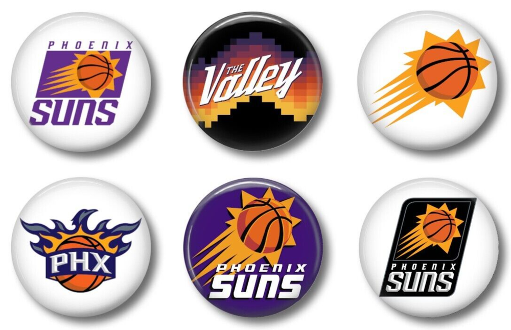 Phoenix Suns NBA team logo sport pins and pinback buttons