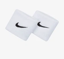 Nike Unisex Swoosh Wristbands Black 2-pack NEW
