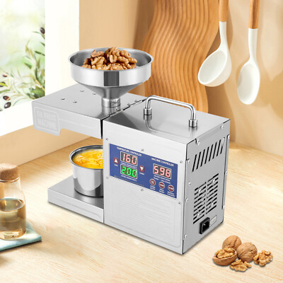 Automatic Oil Press Machine Cold&Hot Press 820W Adjustable Temperature Low Noise