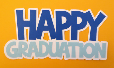 Happy Graduation Cardstock Title Paper Die Cut Paper Scrapbook Embellishment