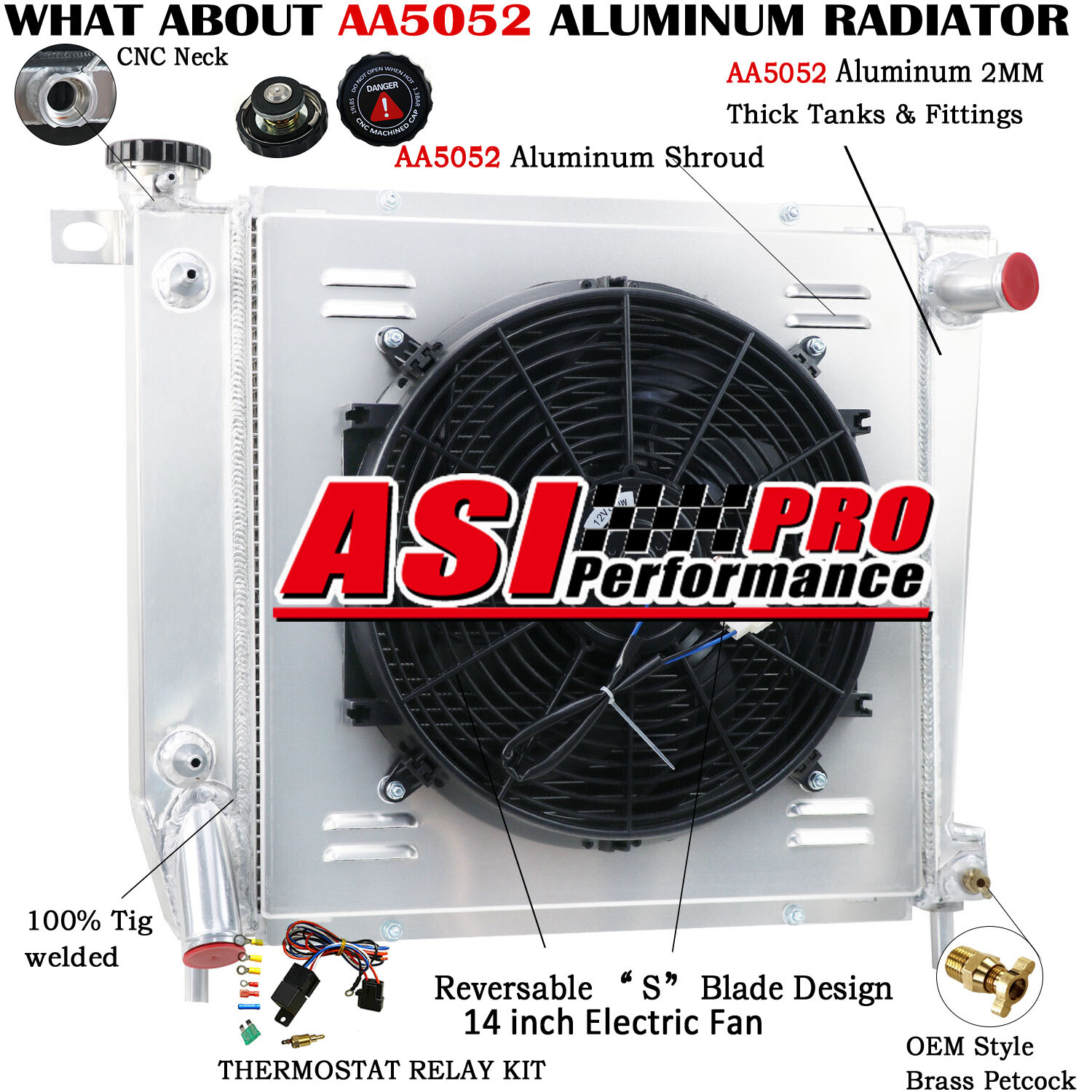 2 Core Radiator+Shroud Fan Fit 85-94 Ford Ranger Explorer Bronco II/ Mazda B4000