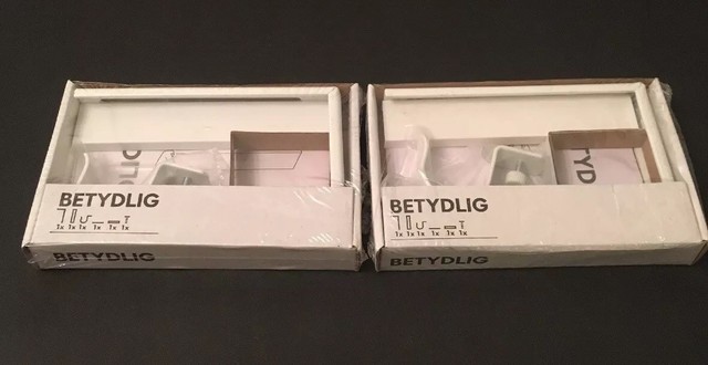 Ikea Betydlig White Curtain Rod Hardware Wall Ceiling Bracket