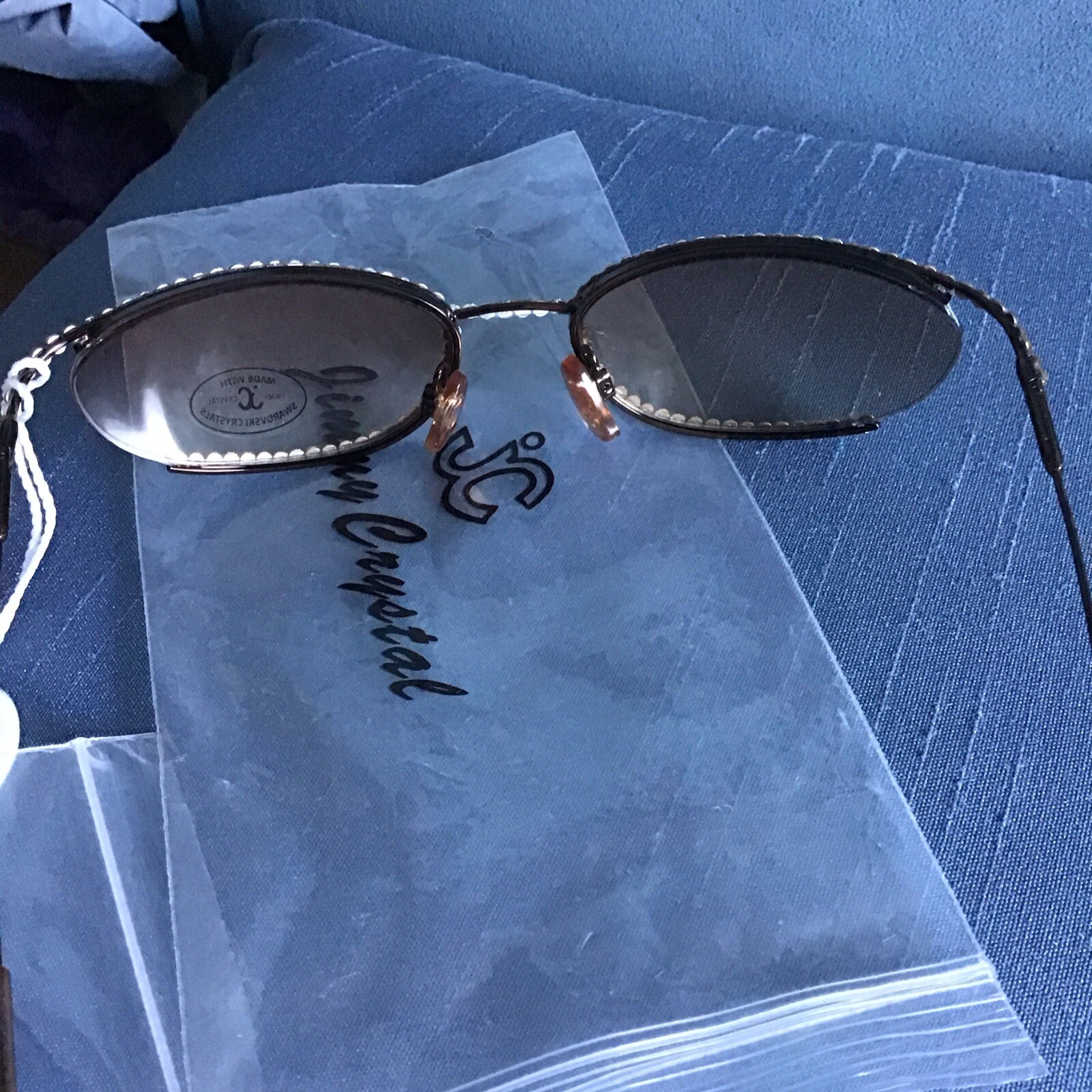 Jimmy Crystal Ladies Bronze Coloured Sunglasses With Swarovski Crystals eBay