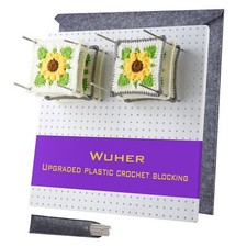 13 Plastic Crochet Blocking Board with 20Pegs/ Pins Granny Square B