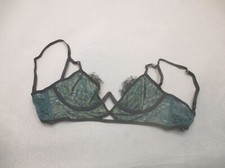32C Thistle  Spire Womens Teal Laca Unlined Underwire Back Closure Demi Bra 9R