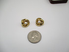 14K Yellow Gold Pearl Knot Earrings .70" e81 — photo 6