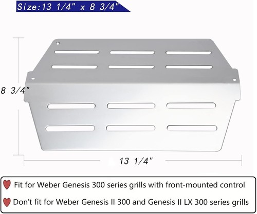 Genesis E-310 Grill-Ersatzteile – 5x Flavorizer Bars + 2x Hitzeschilde, Edelstahl