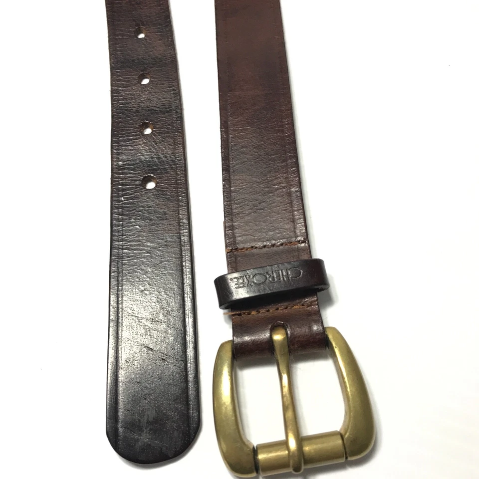 Cherokee Mujer Cinturón Pequeño Marrón Jeans Vestido Cuero Resistente Hebilla Dorada Damas Foto 4 de 4