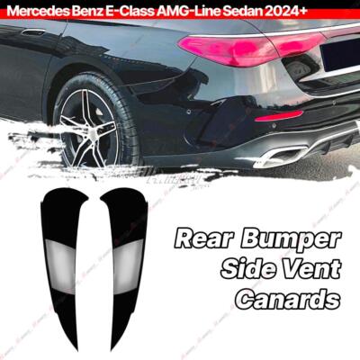Heckstoßstange Flossen Aero Flaps für Mercedes Benz E-Klasse W214 AMG Limo 2024+