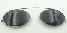 Vintage Vogue 3244 420 Silver Metal Oval Clips Clip on Eyeglasses Italy