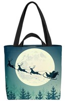 Santa Claus Schlitten Tasche Nikolaus Weihnachtsmann Schlitten Mond Weihnachten