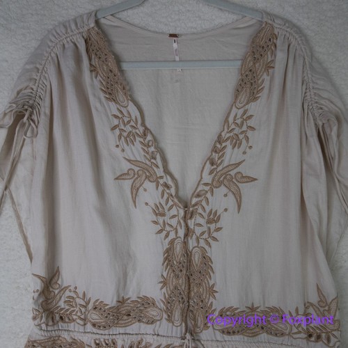 New! Free People Weila Embroidered Romper Floral Embroidered, size M - Picture 6 of 17