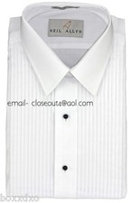 New Spread Comfo- Collar Tuxedo Shirt Cotton Blend Machine Wash FREE Stud/Links