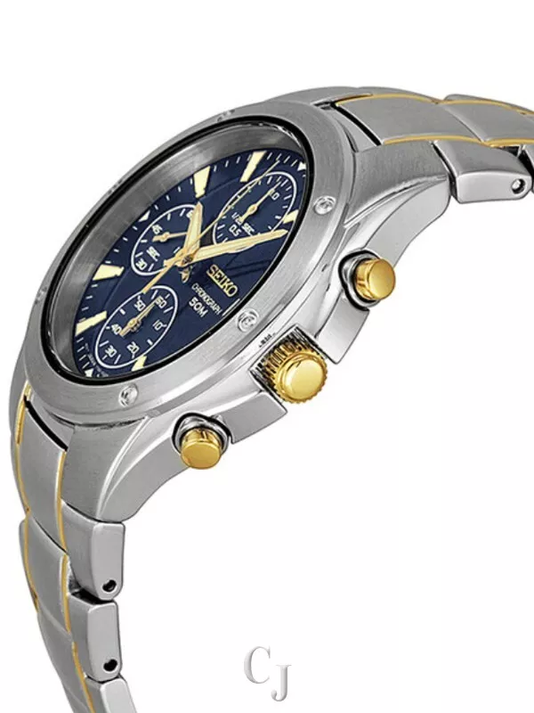 Seiko silver dial 2 tone chrono coutura watch sale