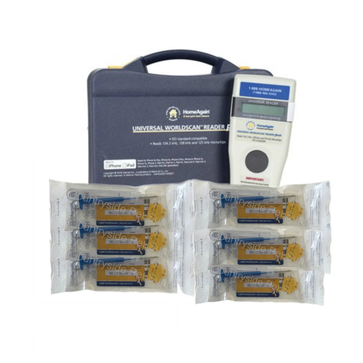 NEW HomeAgain PLUS Microchip Reader Bundle Includes 6 Chips Reader