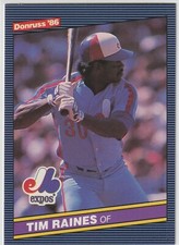 1986 Leaf Donruss - TIM RAINES - #177 - Montreal Expos BOX FRESH