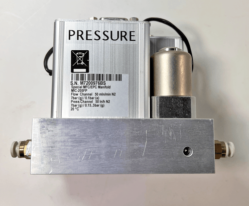 Bronkhorst MANI-FLOW Dual Channel MIC-205FP Flow 50ml/min Press 50L/h N2 MFC/EPC - Picture 3 of 4
