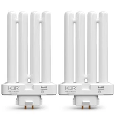 2 Pack FML27 27 Watt 6500K Daylight 3000K Warm White GX10q-4 Compact Fluorescent