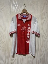 AJAX AMSTERDAM 1996 1997 HOME FOOTBALL SHIRT SOCCER JERSEY UMBRO sz M MEN