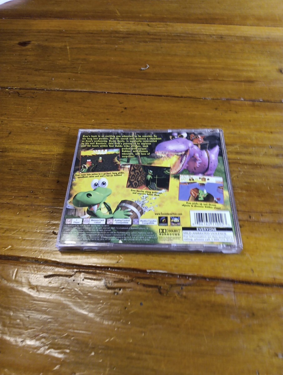 Croc 2 (Sony PlayStation 1, 1999) PS1 CIB Complete w Manual Black